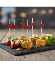 Patyczki fingerfood HEART 7cm 100szt PAPSTAR