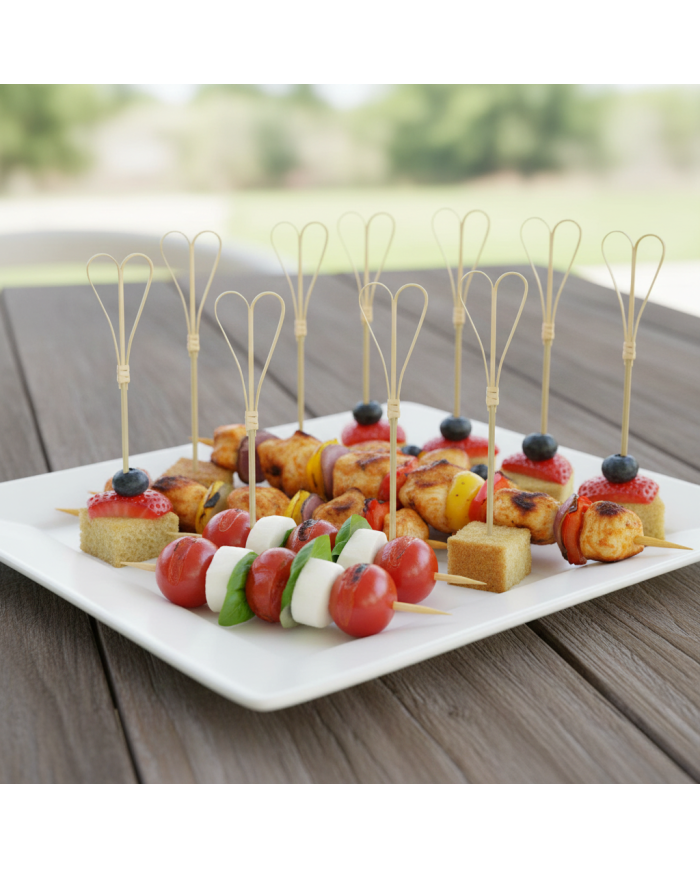 Patyczki fingerfood bambusowe Heart 18cm 100szt