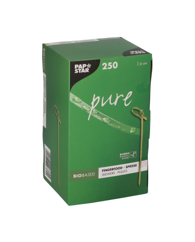 Patyczki Fingerfood Bambusowe 6cm Zielone Knot 250szt