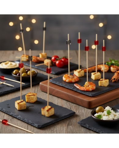 Patyczki Fingerfood Bambusowe CUBE 9cm 100szt | Ekologiczne