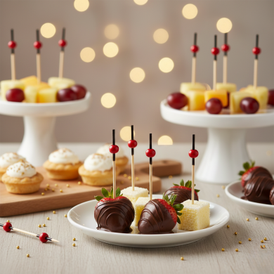 Patyczki fingerfood RED PEARL 7cm 250 szt. PAPSTAR