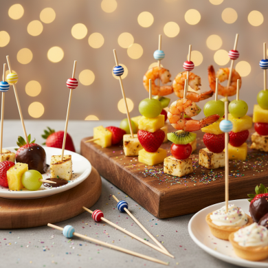 Patyczki fingerfood bambusowe BALL 12 cm 100 szt.