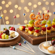 Patyczki fingerfood bambusowe BALL 12 cm 100 szt.