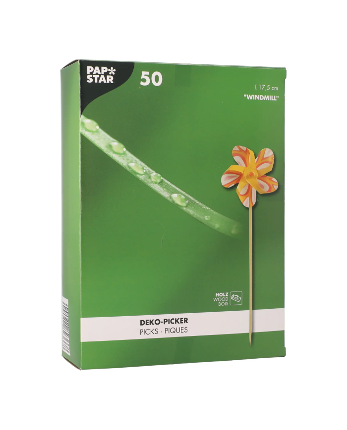 Wykałaczki bankietowe WIATRAK 17,5 cm 50 szt. drewno