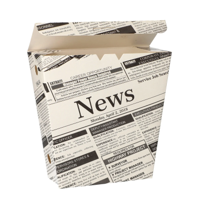 Kartonik na frytki GAZETA 9x9x7cm 50szt