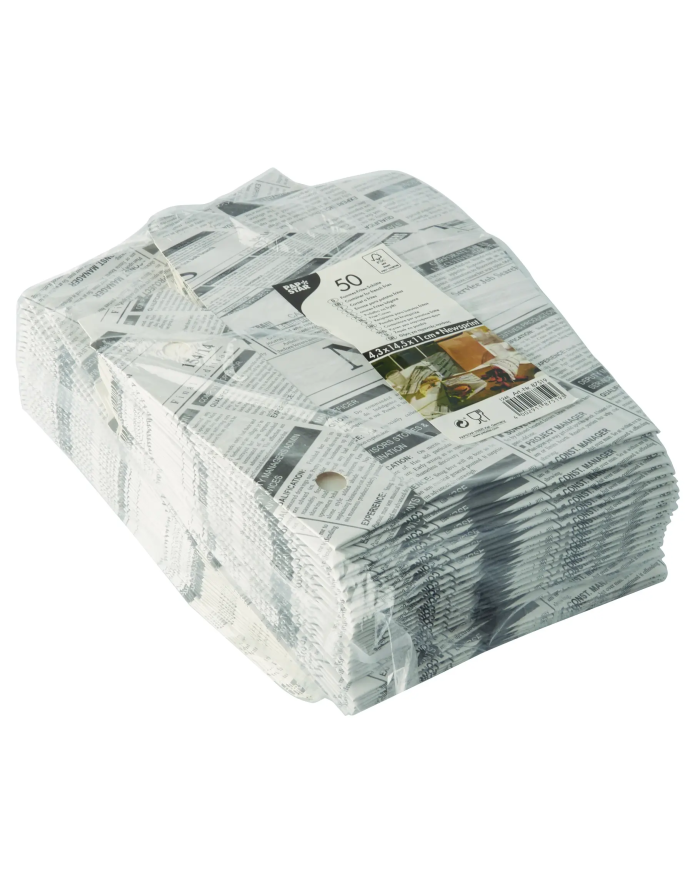 Kartonik na frytki GAZETA 9x9x7cm 50szt