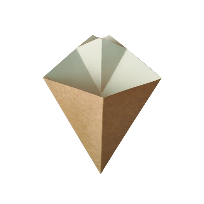 Torebki papierowe na frytki z dipem 19,5x16,5 cm 50 szt.