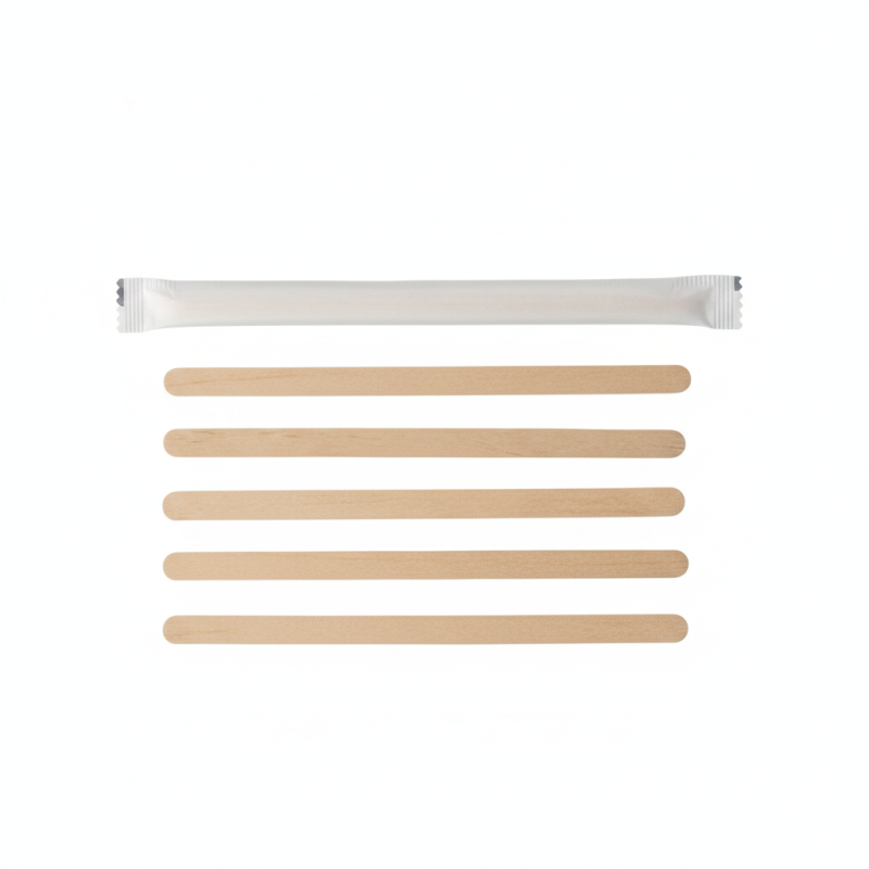 Mieszadełka drewniane 14cm w papierku 1000szt