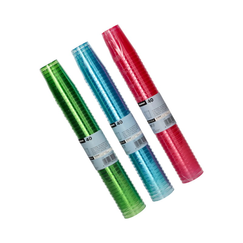Kieliszki plastikowe 40ml kolorowe 40szt – jednorazowe