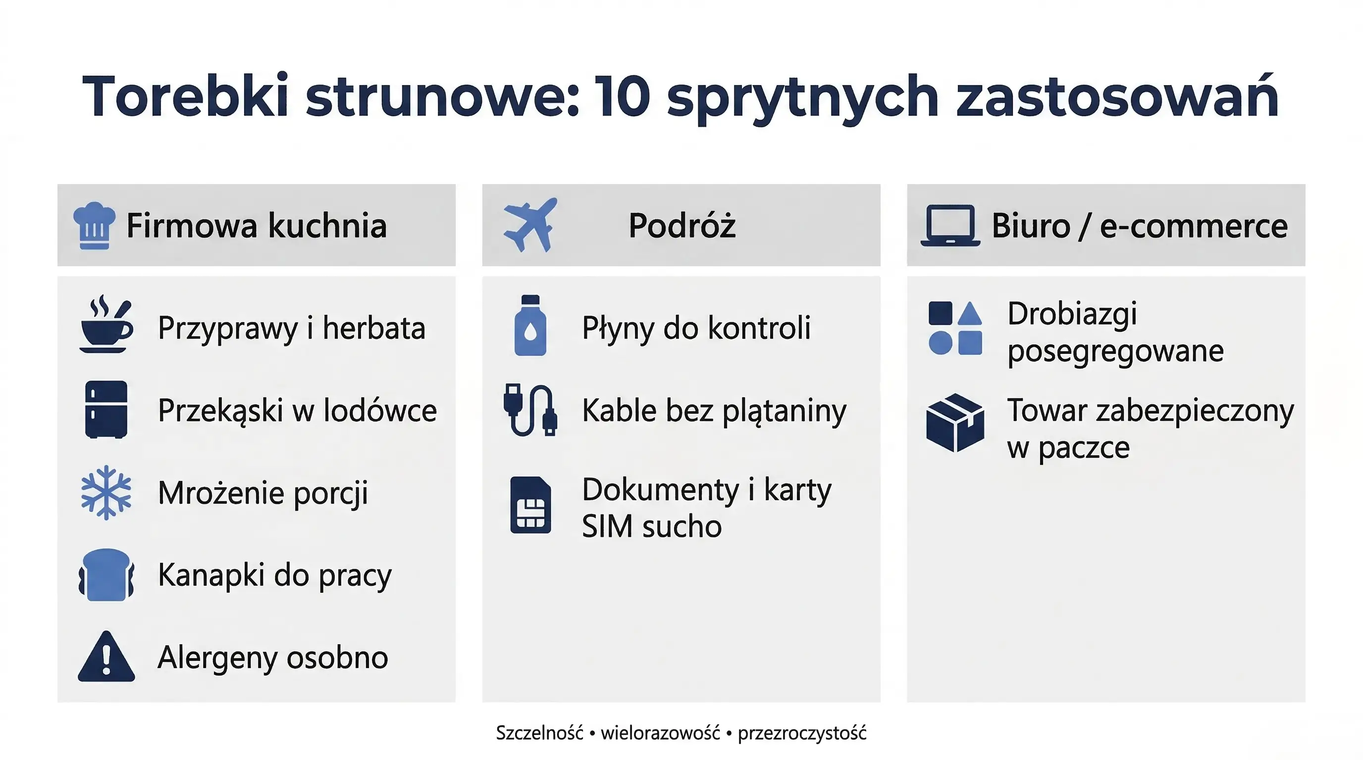 Torebki strunowe – 10 sprytnych zastosowań