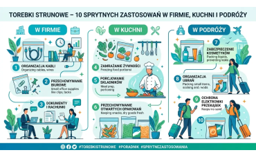 Torebki strunowe – 10 sprytnych zastosowań w firmie, kuchni i podróży